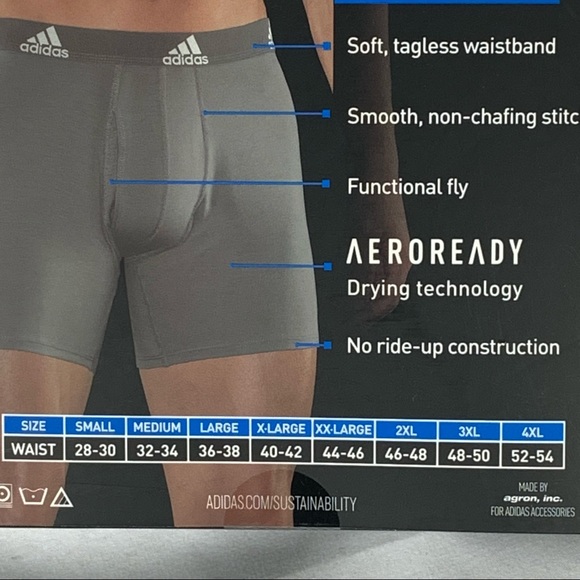 NWT Adidas 3 Pack Performance Underwear - Picture 3 of 4